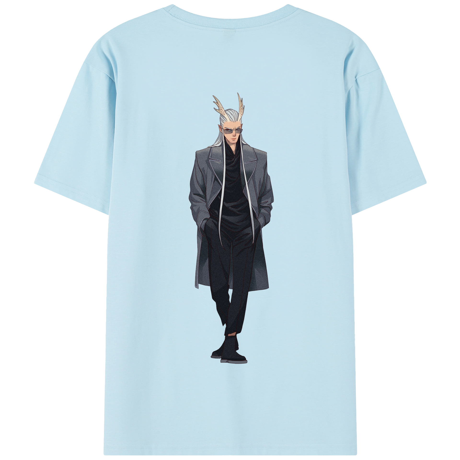 （画像用） Ne Zha 2 ナタ 魔童の大暴れ 綿100％半袖Tシャツ（背面プリント）